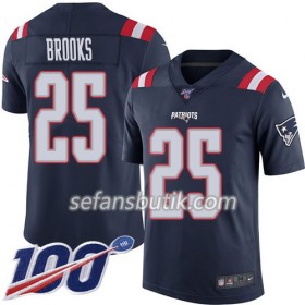 New England Patriots Tröjor Terrence Brooks 25 Nike Navy 100th - Herr